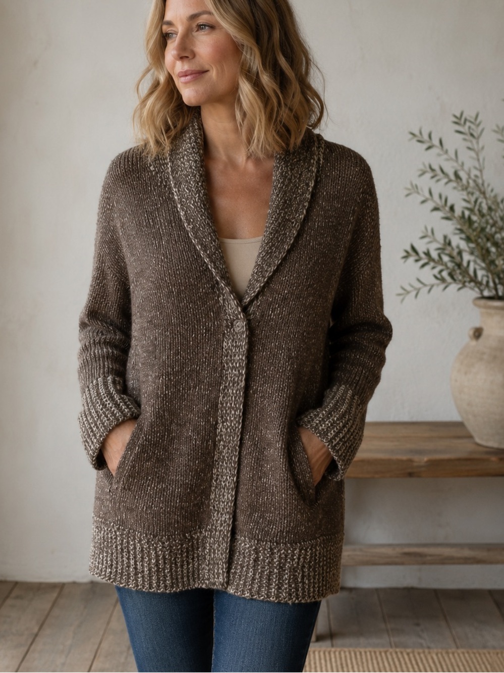 Margaret O’Leary Merino Wool / Cashmere Cardigan
